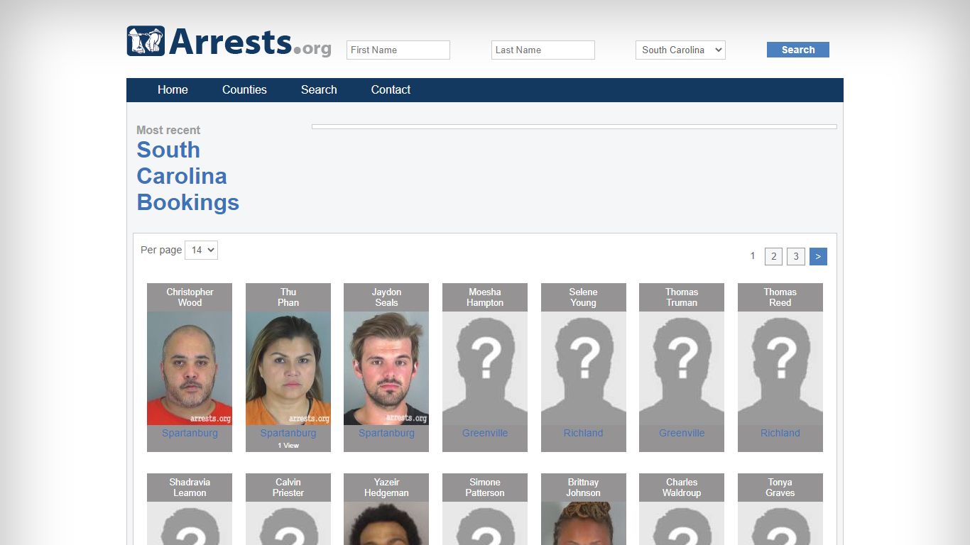 South Carolina Arrests and Inmate Search